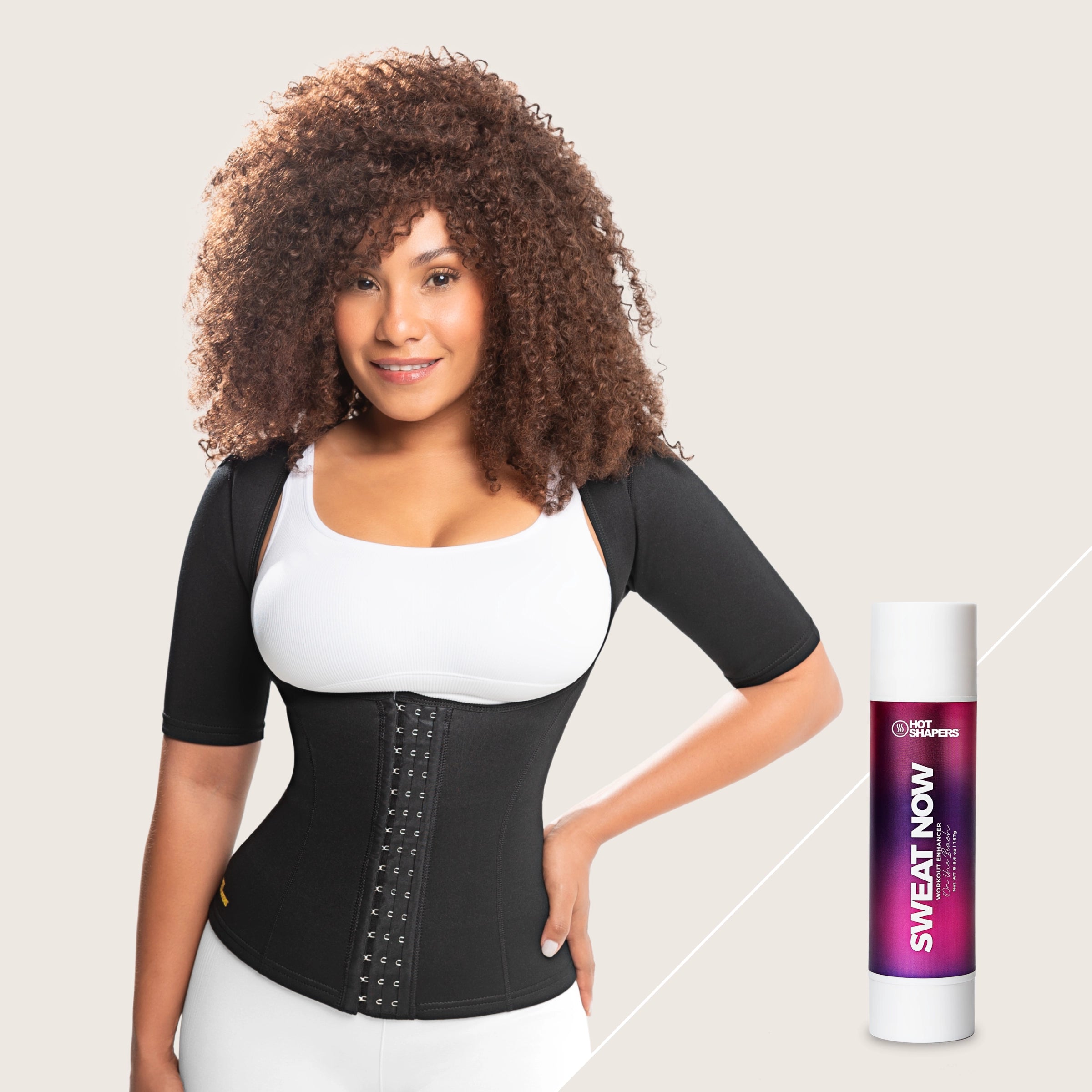 Sleeved Cami Hot Waist Cincher