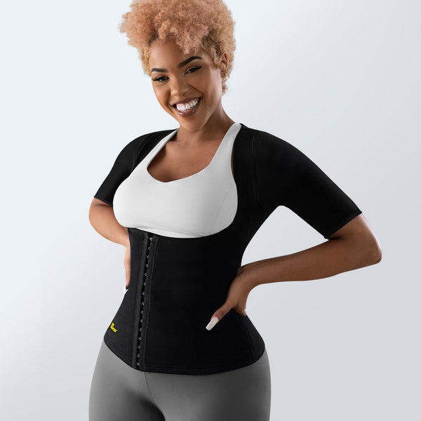 Motorcycle Waist Trainer Shirt: Leather Long Sleeves For Women Slim Tshirt  With Hook Shape, Fashionable & Versatile From Littlebirdofficialst, $33.96